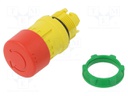 Switch: emergency stop; Stabl.pos: 2; 22mm; red; Illumin: none; IP66