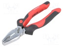 Pliers; universal; 180mm; PROFESSIONAL; Blade: about 62 HRC