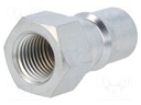 Quick connection coupling; connector pipe,double-sided; 300bar