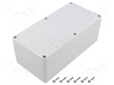 Enclosure: multipurpose; X: 100mm; Y: 200mm; Z: 75mm; ZP; ABS; gasket