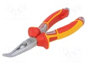 Pliers; insulated,curved,telephone; 170mm; Cut: with side face