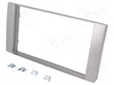 Radio mounting frame; Ford; 2 DIN; silver