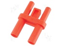 Stackable safety shunt; 25A; 33VAC; 70VDC; red