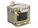 Transformer: mains; 160VA; 400VAC; 24V; Leads: terminal block; IP00