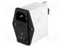 Connector: AC supply; socket; male; 6A; 250VAC; IEC 60320; -25÷85°C