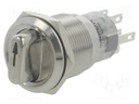 Switch: rotary; Pos: 3; DP4T; 0.5A/220VAC; 1A/24VDC; -20÷55°C; 50mΩ