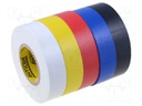 Tape: electrical insulating; W: 19mm; L: 18m; D: 0.18mm; PVC film