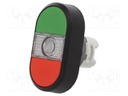 Switch: double; Stabl.pos: 1; 22mm; green/red; Illumin: MLB-1; IP66