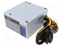 Power supply: computer; ATX; 600W; Features: fan 12cm
