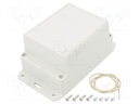 Enclosure: multipurpose; X: 85mm; Y: 125mm; Z: 70mm; Ritec; IP65