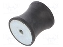 Vibration damper; M10; Ø: 60mm; rubber; L: 60mm; H: 10mm; 5181N