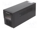 Power supply: UPS; 140x370x165mm; 720W; 1.2kVA; 9.6kg; 7Ah; f: 50Hz