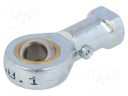 Ball joint; 8mm; Thread: M8; Mat: steel; Pitch: 1,25; Plating: zinc