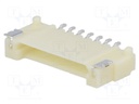 Socket; wire-board; male; DF14; 1.25mm; PIN: 7; SMT; on PCBs; tinned