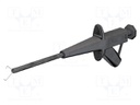 Clip-on probe; crocodile; 4A; black; 1kV; 4mm; Overall len: 155mm