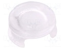 LED lens; round; Mat: polycarbonate; transparent; 5mm; UL94V-2