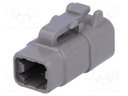 Connector: wire-wire; DTM; plug; female; PIN: 4; IP68; Locking: latch