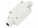 Enclosure: junction box; X: 33mm; Y: 65mm; Z: 24mm; IP65; light grey