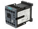 Contactor: 3-pole; NO x3; Auxiliary contacts: NO; 24VDC; 9A; 3RT20