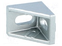 Angle bracket; for profiles; Width of the groove: 5mm; W: 17mm