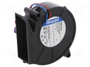 Fan: DC; blower; 75x75x27mm; 28m3/h; 51dBA; ball bearing; 4400rpm