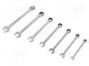 Key set; rattle,combination spanner; Pcs: 7