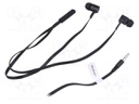 Headphones with microphone; black; Jack 3,5mm; in-ear; 16Ω; 92dB