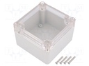 Enclosure: multipurpose; X: 80mm; Y: 82mm; Z: 55mm; ABS; grey; gasket