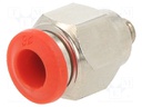 Push-in fitting; straight; M5; -0.99÷20bar; 6mm