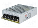 Power supply: switched-mode; modular; 62.5W; 5VDC; 129x98x38mm