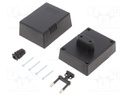 Enclosure: for power supplies; X: 55mm; Y: 82mm; Z: 64mm; ABS; black