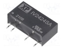 Isolated Board Mount DC/DC Converter, 3kV Isolation, ITE, 1 Output, 1 W, 24 V, 42 mA