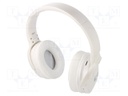 Bluetooth headphones with microphone; white; 20Hz÷22kHz; 64Ω