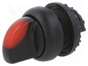 Switch: rotary; Stabl.pos: 2; 22mm; red; Illumin: M22-FLED,M22-LED