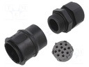 Plug; Connector: circular; ECTA 544; male; PIN: 12; w/o contacts