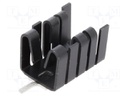 Heatsink: extruded; U; black; L: 25.4mm; W: 14.5mm; H: 13.51mm; 21K/W