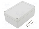 Enclosure: multipurpose; X: 100mm; Y: 150mm; Z: 60mm; ZP; light grey