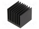 Heatsink: extruded; grilled; black; L: 27mm; W: 27mm; H: 24.5mm; 4°C/W