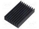 Heatsink: extruded; grilled; black; L: 50mm; W: 33mm; H: 10mm