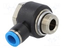 Push-in fitting; angled 90°; Input thread: G 3/8" external; 8mm