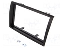 Radio mounting frame; Citroën,Fiat,Peugeot; 2 DIN; grey