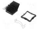 Heatsink: extruded; grilled; black; L: 25mm; W: 25mm; H: 19.5mm