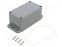 Enclosure: multipurpose; X: 65mm; Y: 115mm; Z: 55mm; ABS; light grey