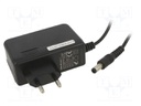 Power supply: switched-mode; plug; 5VDC; 3A; 15W; Plug: straight