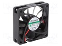 Fan: DC; axial; 24VDC; 60x60x15mm; 51.38m3/h; 36.2dBA; Vapo; 5400rpm