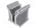 Heatsink: extruded; Y; L: 120mm; W: 126mm; H: 136mm; aluminium