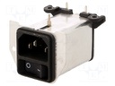 Connector: AC supply; socket; male; 6A; 250VAC; IEC 60320; -25÷85°C