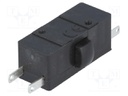 Microswitch SNAP ACTION; without lever; SPST-NO + SPST-NC; IP40