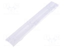 LED lens; rectangular; Mat: polycarbonate; transparent; H: 12mm