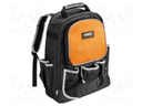 Backpack; tool case; L: 155mm; W: 330mm; H: 430mm